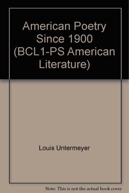 American Poetry since 1900 American Poetry since 1900