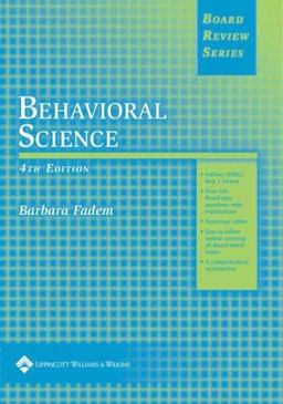 BRS Behavioral Science 4th 9780781757270 Front Cover