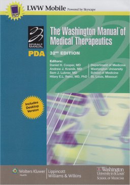 Washington Manual of Medical Therapeutics for PDA Powered by Skyscape, Inc. 32nd 2007 Revised  9780781770910 Front Cover