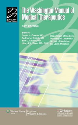 Washington Manualï¿½ of Medical Therapeutics 32nd 9780781781251 Front Cover