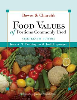 Bowes and Church's Food Values of Portions Commonly Used 19th 9780781781343 Front Cover