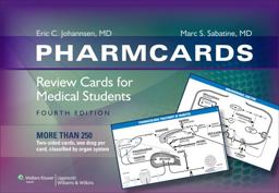 PharmCards Review Cards for Medical Students 4th 9780781787413 Front Cover