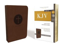 KJV Reference Bible Red Letter Edition [Giant Print, Brown]