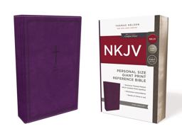 NKJV, Reference Bible, Personal Size Giant Print, Imitation Leather, Purple, Red Letter Edition, Comfort Print