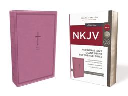 NKJV, Reference Bible, Personal Size Giant Print, Imitation Leather, Pink, Red Letter Edition, Comfort Print