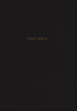 NKJV, Deluxe Reference Bible, Personal Size Giant Print, Imitation Leather, Black, Indexed, Red Letter Edition, Comfort Print