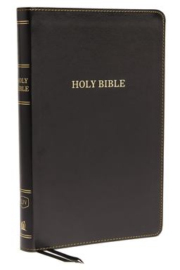 KJV Thinline Bible Standard Print, Indexed, Red Letter Edition [Black]