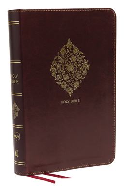 NKJV Holy Bible, Giant Print Center-Column Reference Bible, Deluxe Burgundy Leathersoft