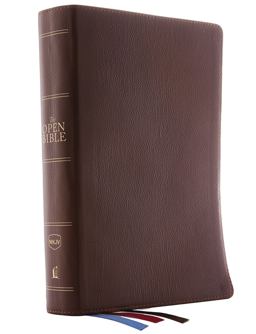 The NKJV Open Bible Red Letter Edition [Brown]