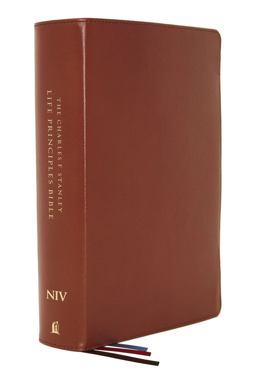 NIV Charles F. Stanley Life Principles Bible, 2nd Edition, Genuine Leather, Thumb Indexed, Comfort Print