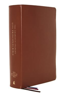 NASB Charles F. Stanley Life Principles Bible, 2nd Edition, Genuine Leather, Comfort Print