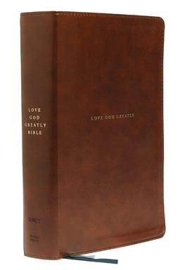 NET Love God Greatly Bible, Leathersoft, Comfort Print
