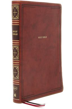 KJV Thinline Bible, Giant Print, Thumb Indexed, Red Letter Edition [Brown]