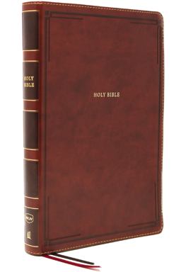 NKJV Thinline Bible, Giant Print, Thumb Indexed, Red Letter Edition [Brown]