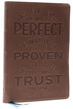 NKJV Thinline Bible, Verse Art Cover Collection, Red Letter, Comfort Print [Brown]