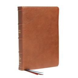 NKJV End-Of-Verse Reference Bible, Personal Size, Premier Collection, Thumb Indexed, Comfort Print [Large Print, Red Letter, Brown]
