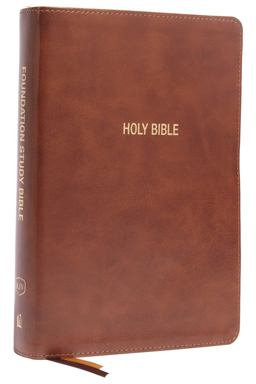 KJV Foundation Study Bible, Large Print, Red Letter, Thumb Indexed, Comfort Print [Brown]