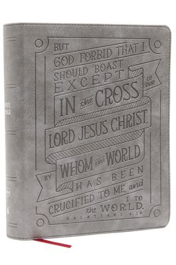 NKJV Journal Reference Edition Bible, Verse Art Cover Collection, Red Letter, Comfort Print [Gray]