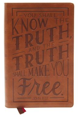 NKJV Personal Size Large Print End-Of-Verse Reference Bible, Verse Art Cover Collection, Red Letter, Comfort Print [Brown]