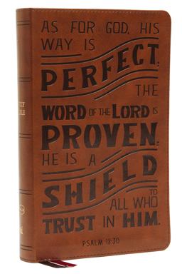 NKJV Personal Size Reference Bible, Verse Art Cover Collection, Red Letter, Thumb Indexed, Comfort Print [Tan]