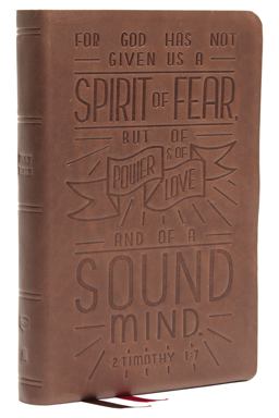 NKJV Personal Size Reference Bible, Verse Art Cover Collection, Red Letter, Comfort Print [Brown]