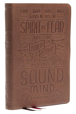 NKJV Personal Size Reference Bible, Verse Art Cover Collection, Red Letter, Thumb Indexed, Comfort Print [Brown]