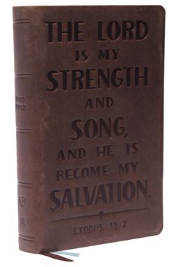 KJV, Personal Size Reference Bible, Verse Art Cover Collection, Genuine Leather, Red Letter, Thumb Indexed, Comfort Print
