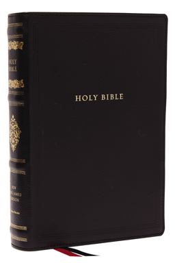 NKJV, Wide-Margin Reference Bible, Sovereign Collection, Genuine Leather, Black, Red Letter, Comfort Print