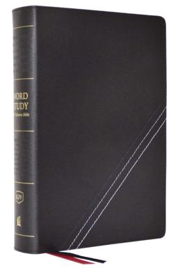 KJV, Word Study Reference Bible, Bonded Leather, Black, Red Letter, Thumb Indexed, Comfort Print
