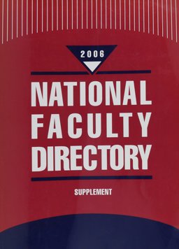 National Faculty Directory Supplement