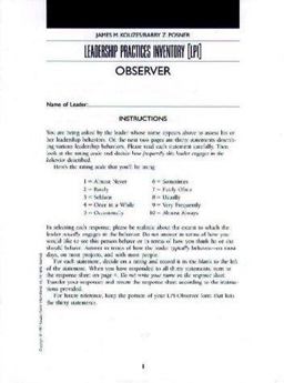 The Leadership Practices Inventory (LPI)