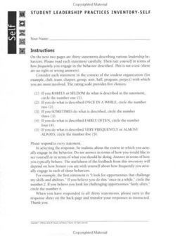 Student Leadership Practices Inventory