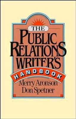 Public Relations Writer's Handbook 787th 9780787945701 Front Cover