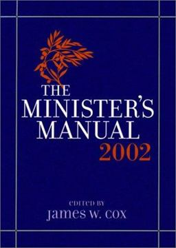Minister's Manual 2002 2002nd 9780787950033 Front Cover