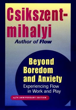 Beyond Boredom and Anxiety Experiencing Flow in Work and Play 25th 9780787951405 Front Cover