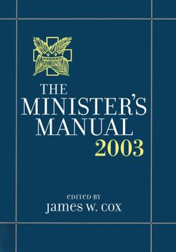 Minister's Manual 2003 2003rd 9780787960995 Front Cover