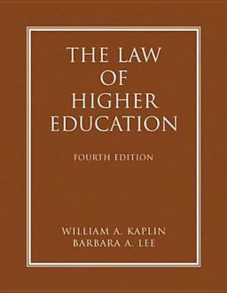 Law of Higher Education 4th 9780787970949 Front Cover