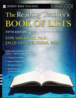 Reading Teacher's Book of Lists 5th 9780787982577 Front Cover