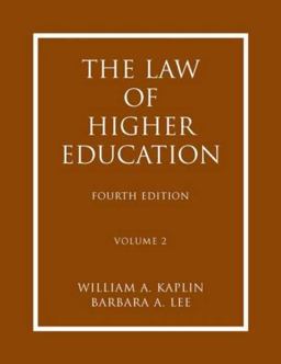Law of Higher Education 4th 9780787986568 Front Cover