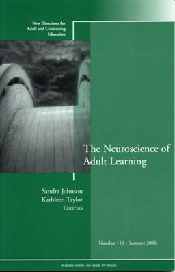 Neuroscience of Adult Learning New Directions for Adult and Continuing Education, Number 110  9780787987046 Front Cover