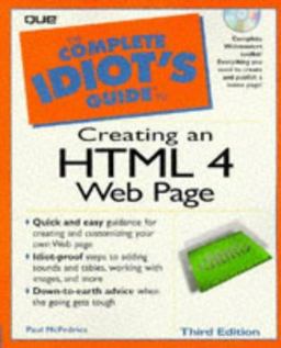 Complete Idiot's Guide to Creating an HTML 4 Web Page 3rd 9780789714909 Front Cover