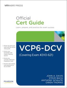 VCP6-DCV Official Cert Guide (Exam #2V0-621) 3rd 9780789756480 Front Cover