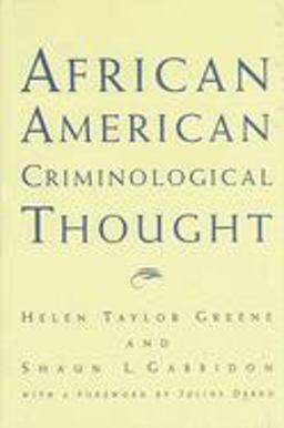 African American Criminological Thought  9780791446966 Front Cover