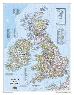 Britain and Ireland Flat Map