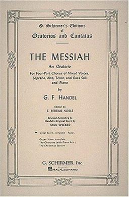 Messiah (Oratorio, 1741) Complete Vocal Score SATB  9780793505074 Front Cover