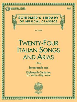24 Italian Songs and Arias of the 17th and 18th Centuries Book/Online Audio  9780793515134 Front Cover