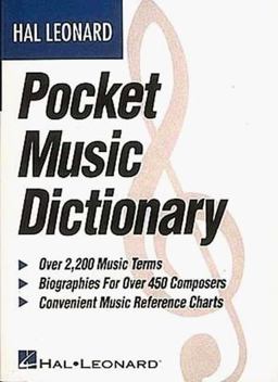 Hal Leonard Pocket Music Dictionary  9780793516544 Front Cover