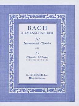 371 Harmonized Chorales and 69 Chorale Melodies with Figured Bass Piano Solo  9780793525744 Front Cover