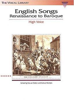 English Songs: Renaissance to Baroque The Vocal Library High Voice  9780793546329 Front Cover