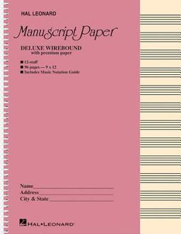 Deluxe Wirebound Premium Manuscript Paper (Pink Cover)